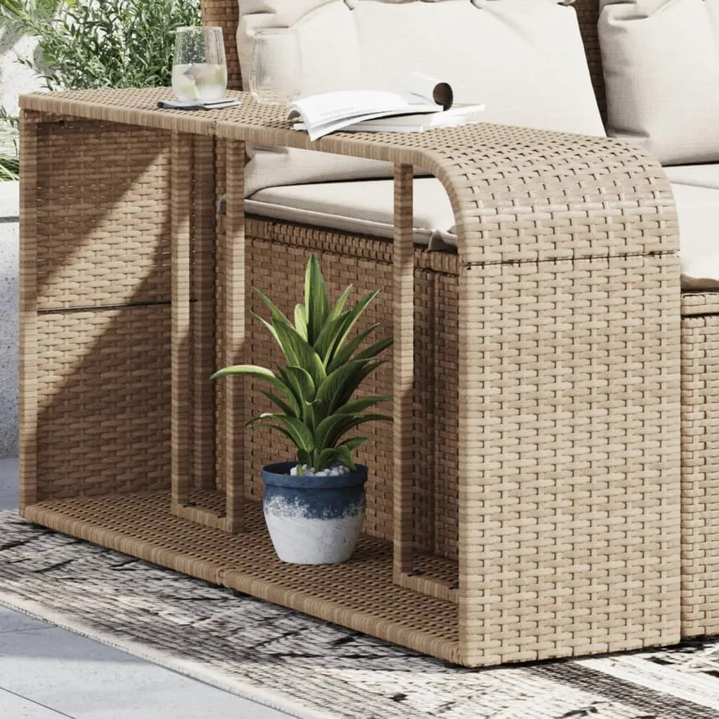 Scaffali Portaoggetti 2 pz Beige in Polyrattan