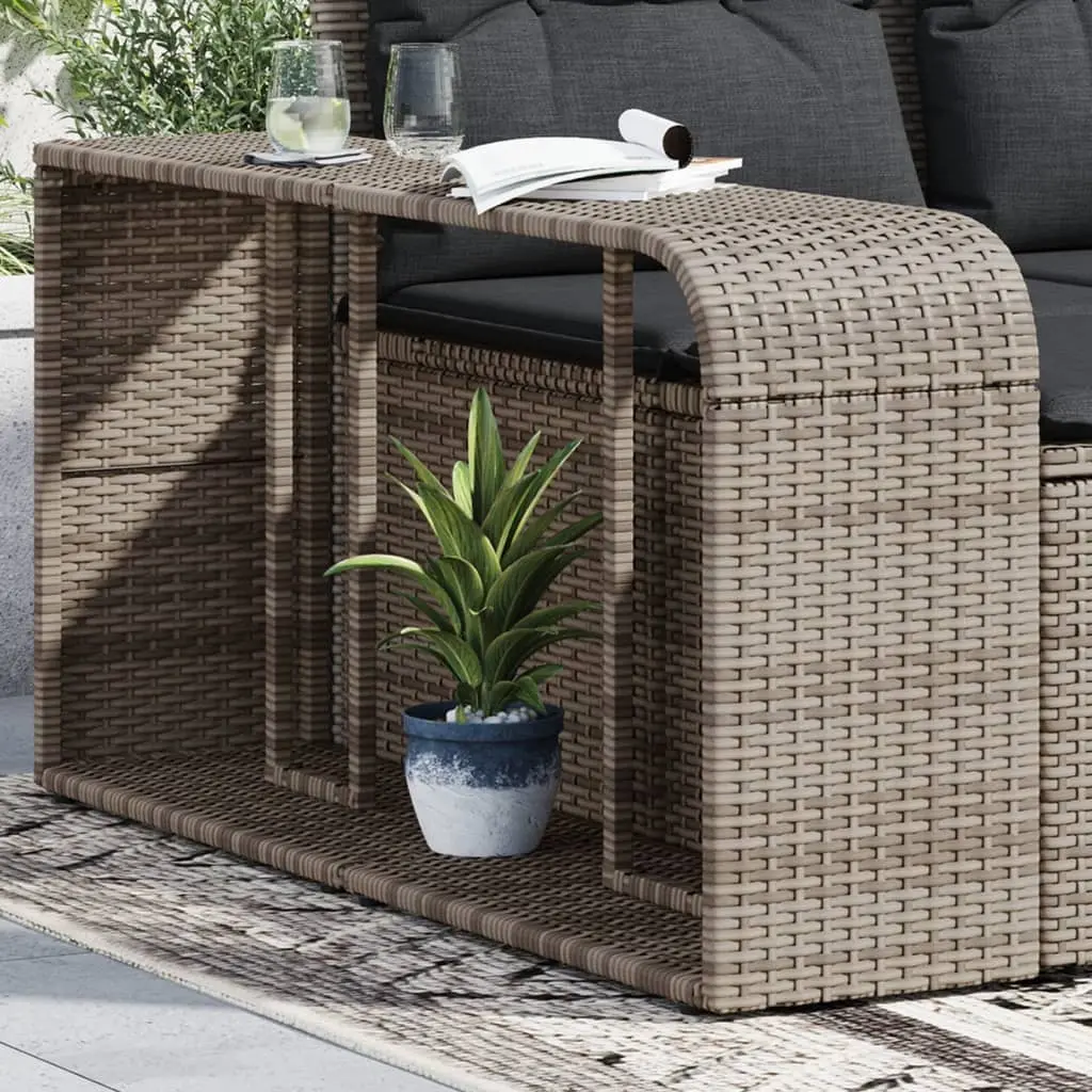 Scaffali Portaoggetti 2 pz in Polyrattan Grigio