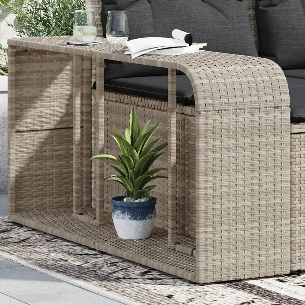 Scaffali Portaoggetti 2 pz Grigio Chiaro in Polyrattan