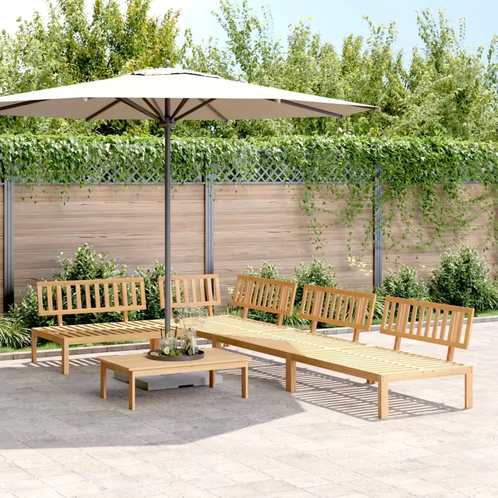 Set Divano Pallet da Giardino 5 pz in Legno Massello di Acacia