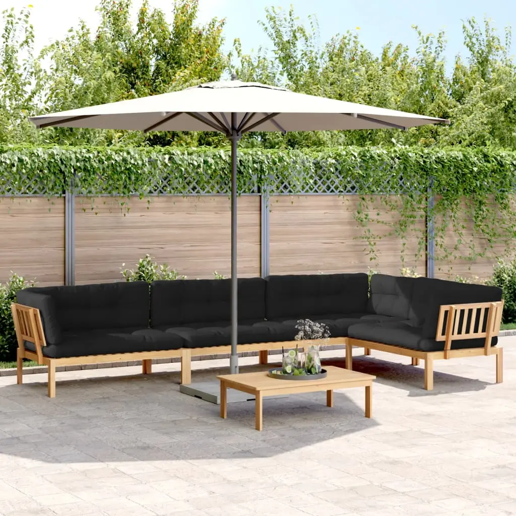 Set Divano Pallet Giardino 5pz con Cuscini Massello Acacia