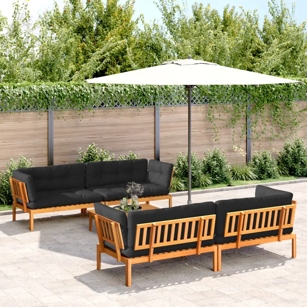 Set Divano Pallet Giardino 5pz con Cuscini Massello Acacia