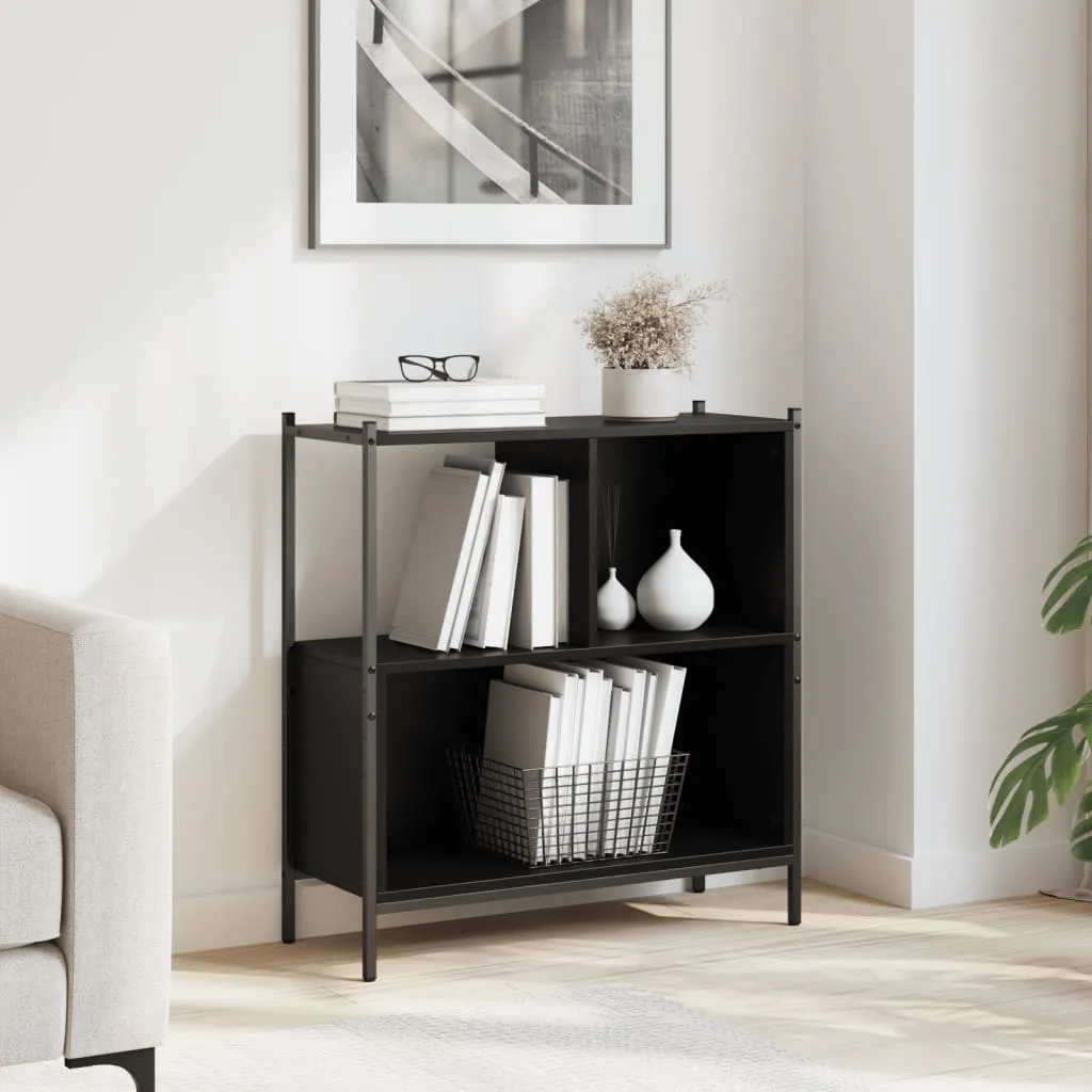 vidaXL Libreria Nera 72x28x77,5 cm in Legno Multistrato