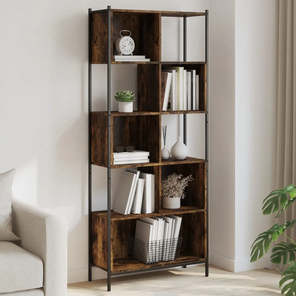 vidaXL Libreria Rovere Fumo 72x28x172 cm in Legno Multistrato