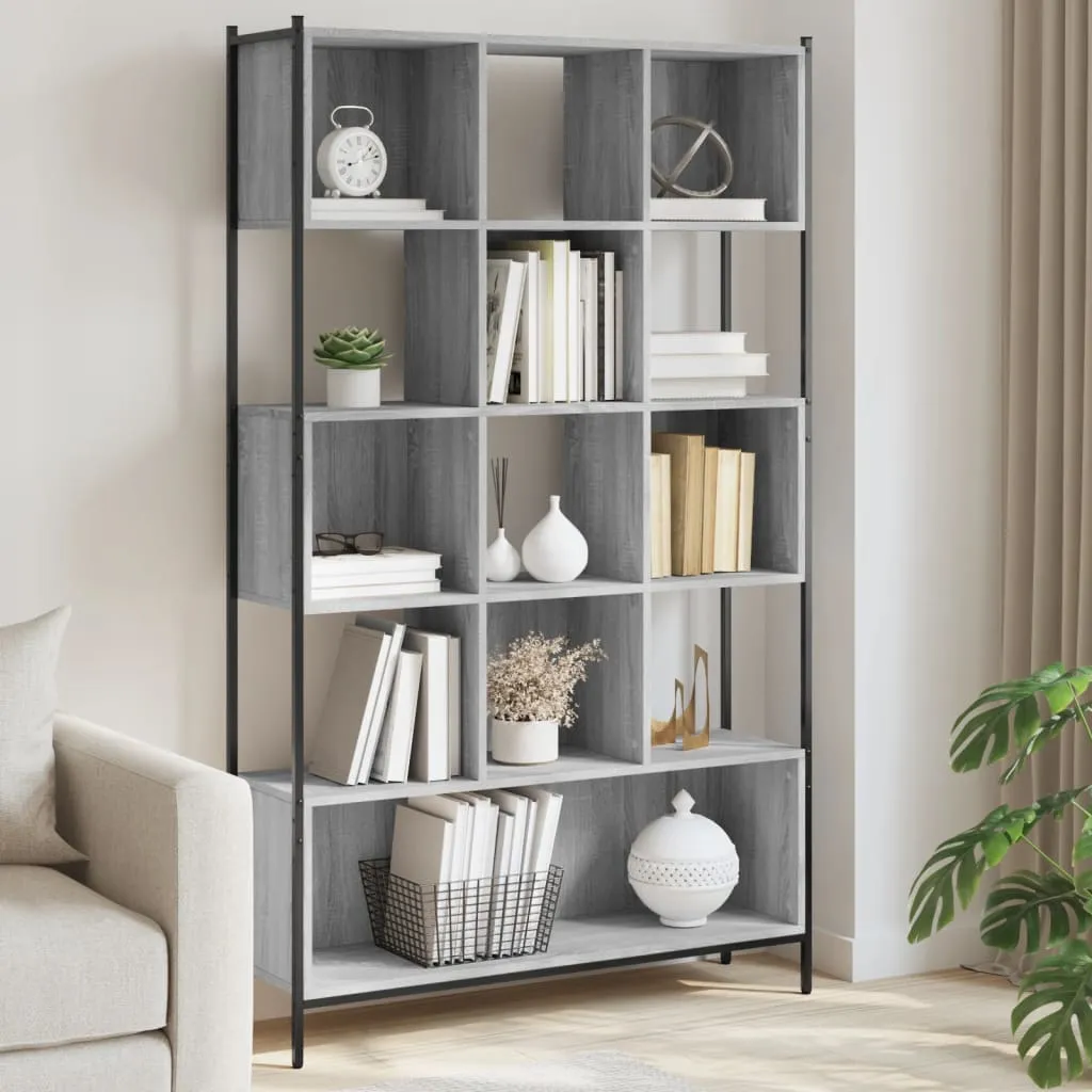 vidaXL Libreria Grigio Sonoma 102x28x172 cm in Legno Multistrato