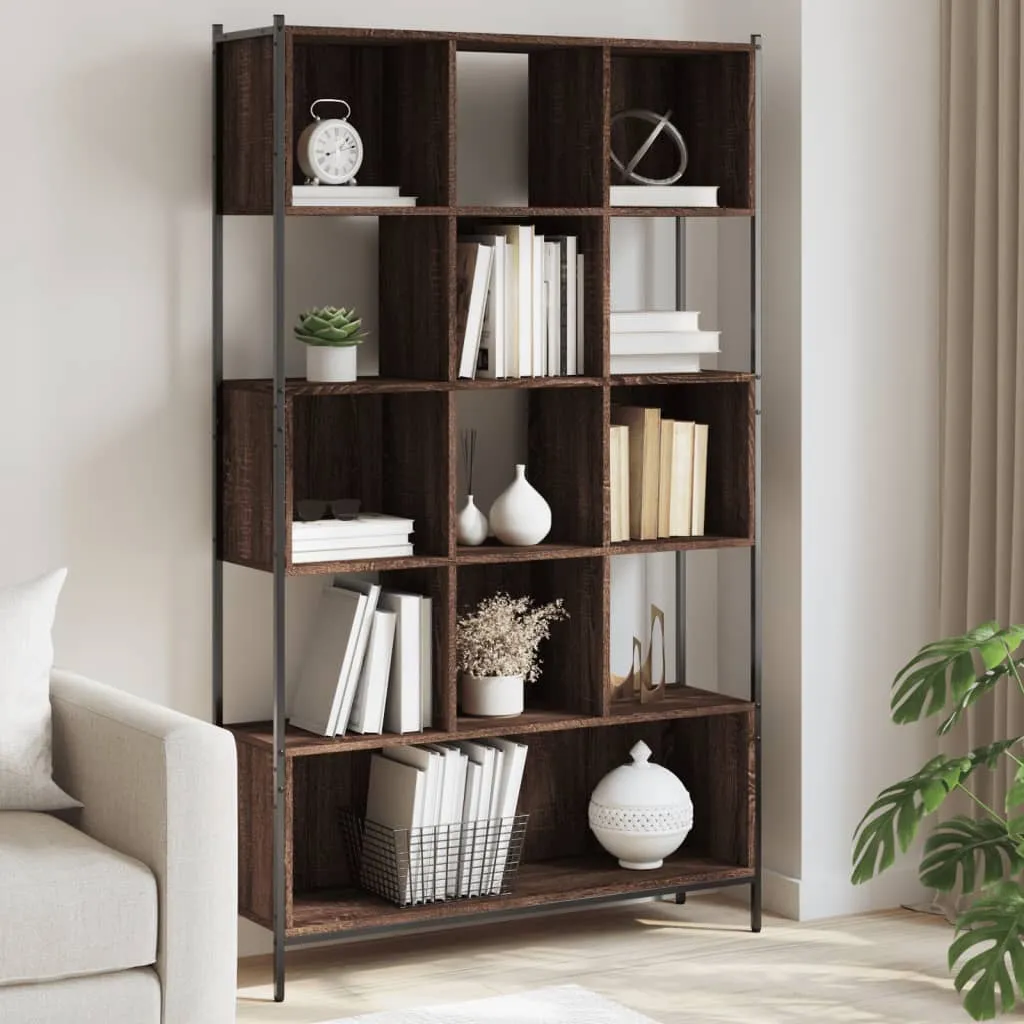 vidaXL Libreria Rovere Marrone 102x28x172 cm in Legno Multistrato