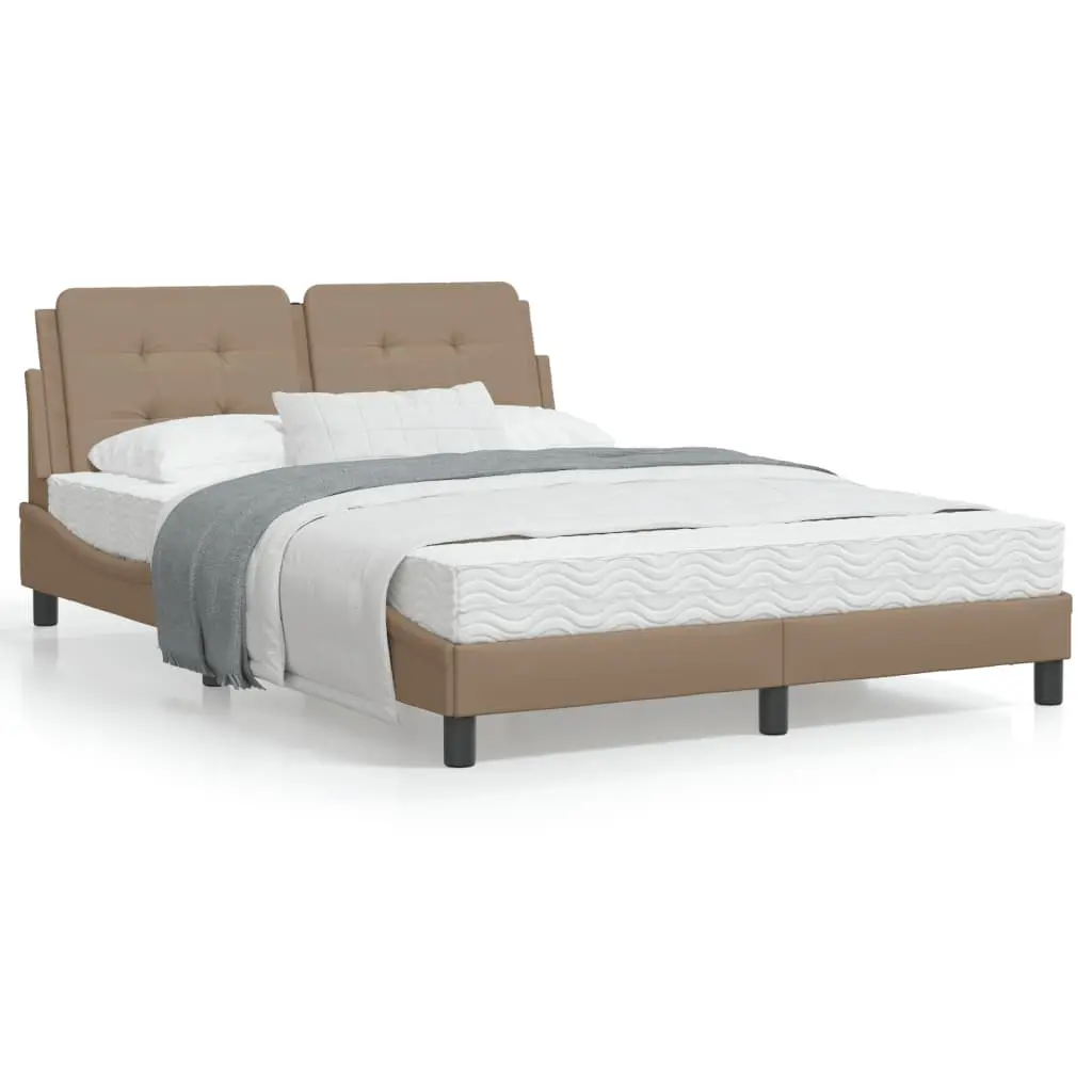 Letto con Materasso Cappuccino 120x200cm Similpelle