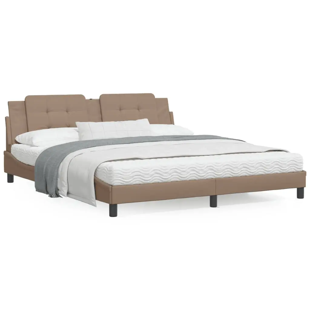 Letto con Materasso Cappuccino 180x200cm Similpelle