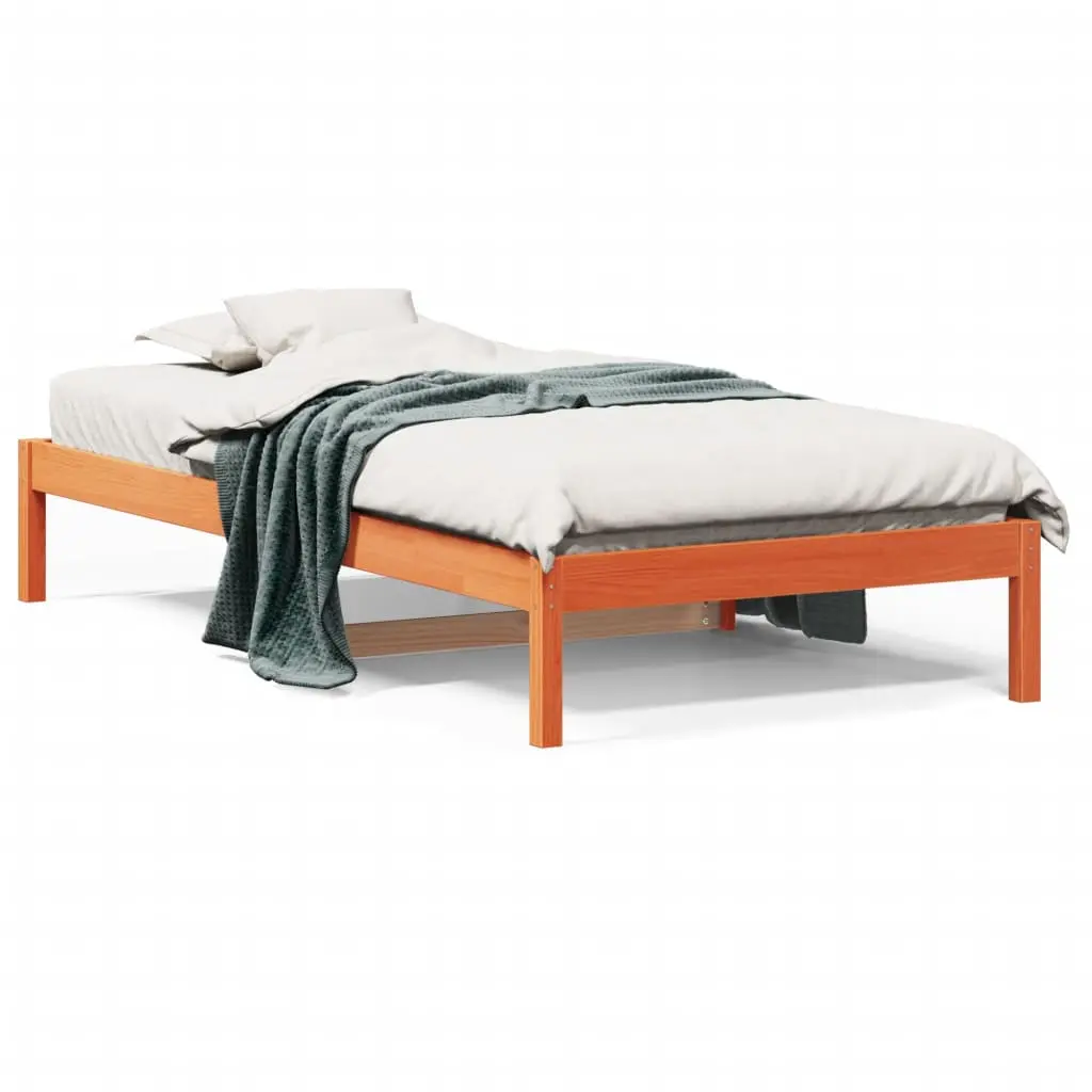 Dormeuse Marrone Cera 90x200 cm in Legno Massello di Pino