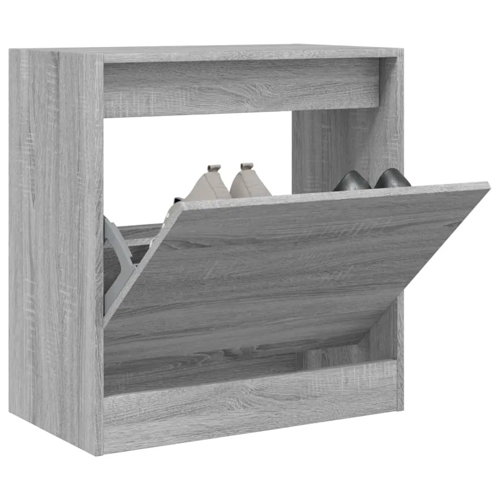 vidaXL Scarpiera Grigio Sonoma 60x34x63,5 cm in Legno Multistrato