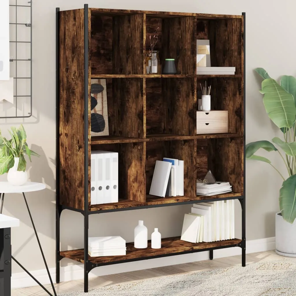 vidaXL Libreria Rovere Fumo 102x30x141,5 cm in Legno Multistrato