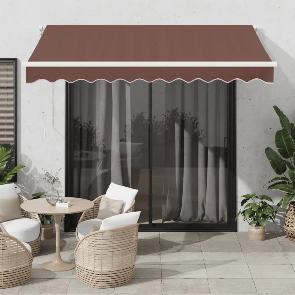 Tenda da Sole Retrattile Automatica Marrone 300x250 cm