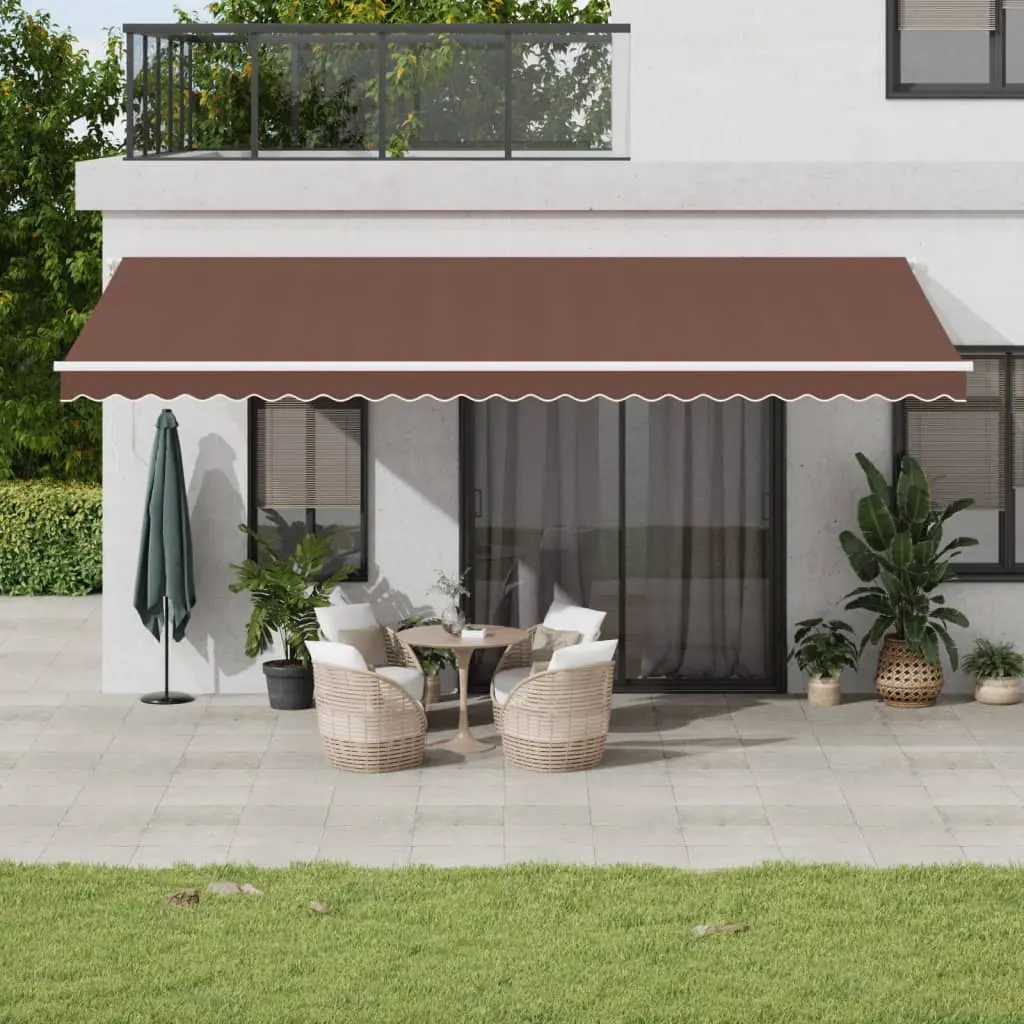 Tenda da Sole Retrattile Automatica Marrone 600x350 cm