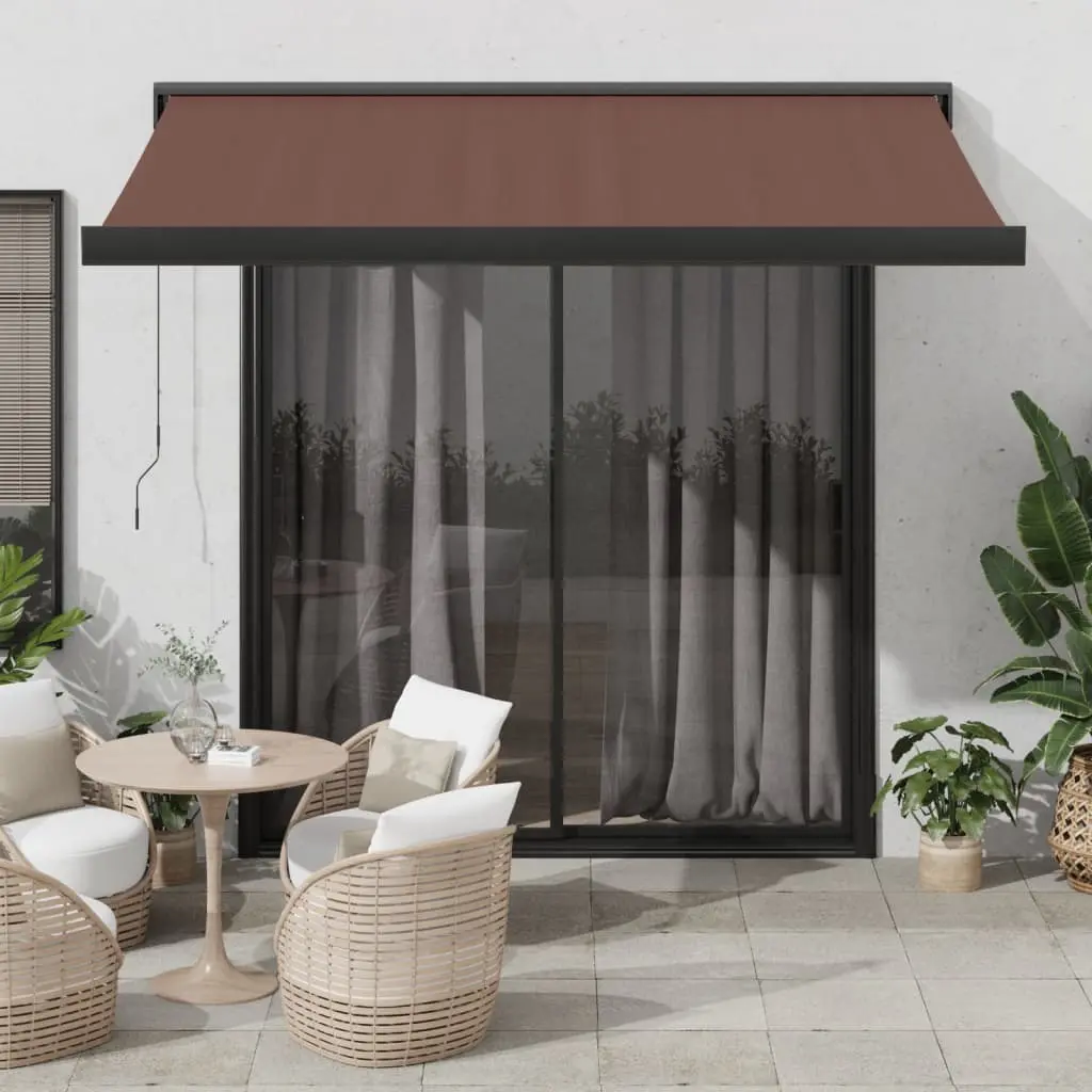 Tenda Sole Retrattile Manuale 350x250 cm Marrone