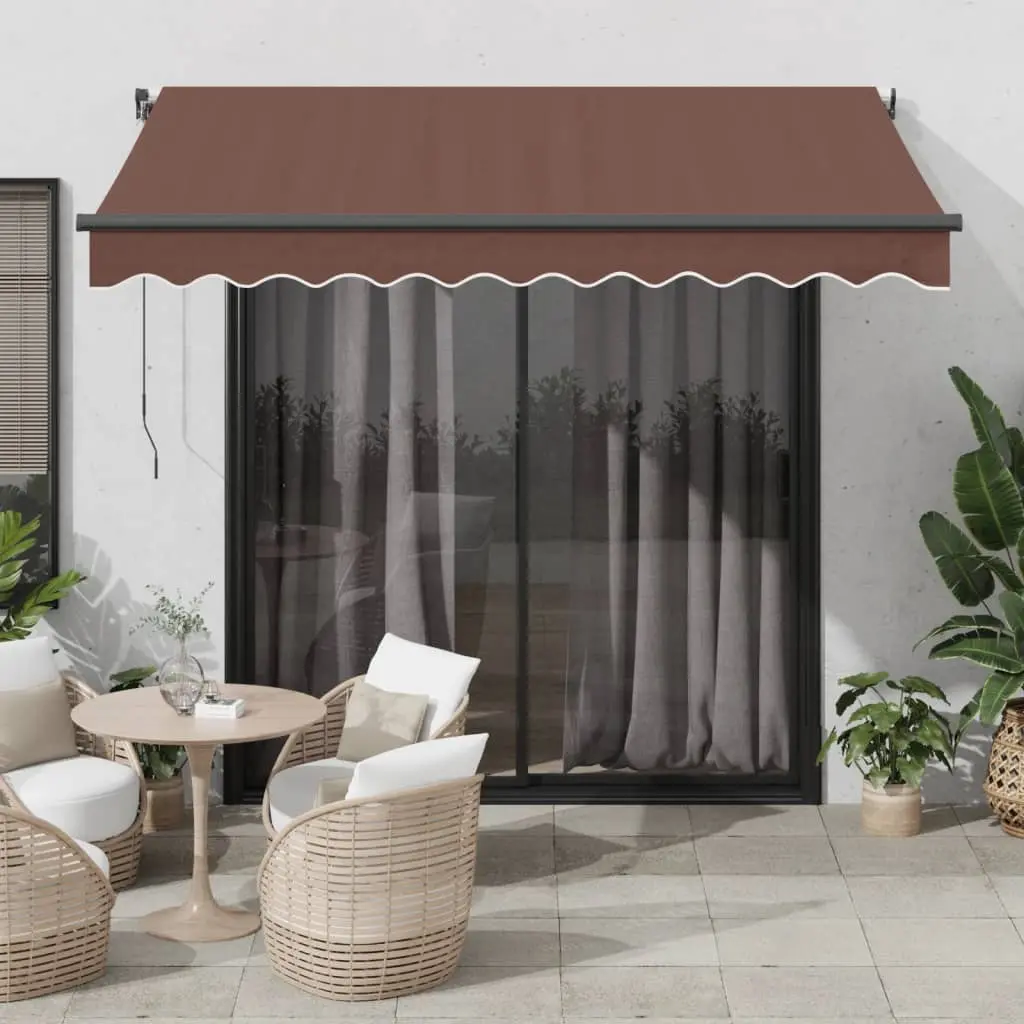 Tenda Sole Retrattile Manuale 300x250 cm Marrone