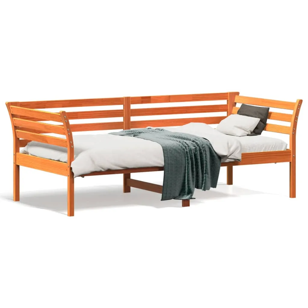 vidaXL Dormeuse Marrone Cera 90x190 cm in Legno Massello di Pino