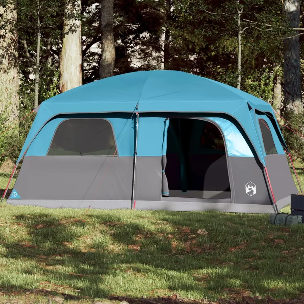 Tenda Familiare Cabina per 10 Persone Blu Impermeabile