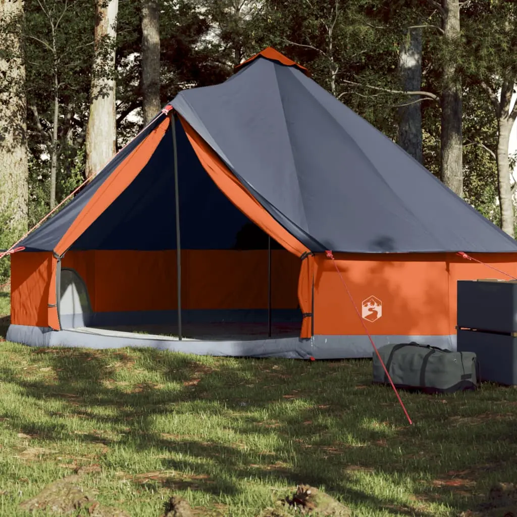 Tenda Familiare Tipi 6 Persone Grigia e Arancione Impermeabile