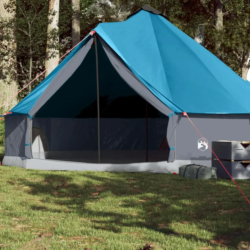 Tenda Familiare Tipi per 8 Persone Blu Impermeabile