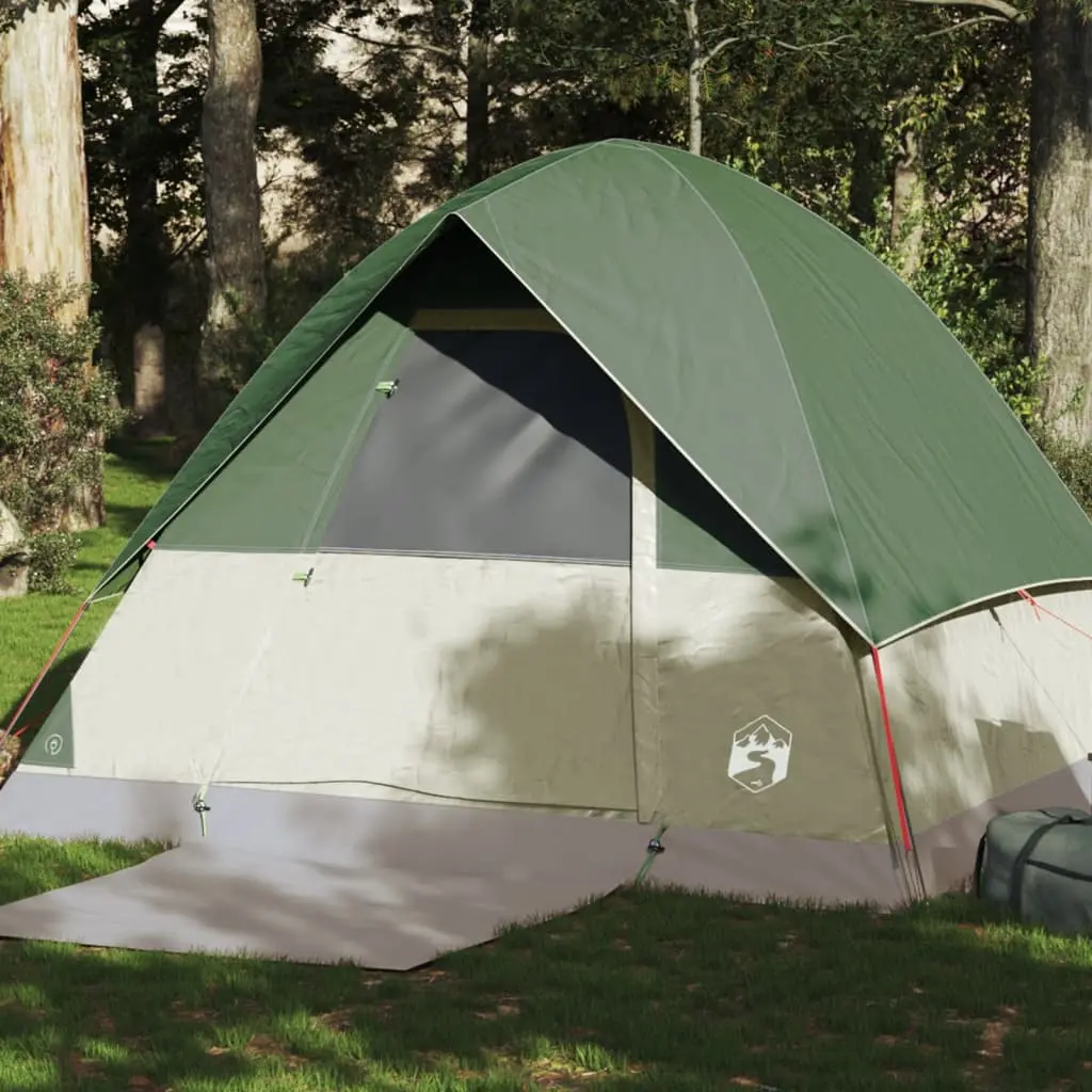 Tenda da Campeggio a Cupola per 4 Persone Verde Impermeabile