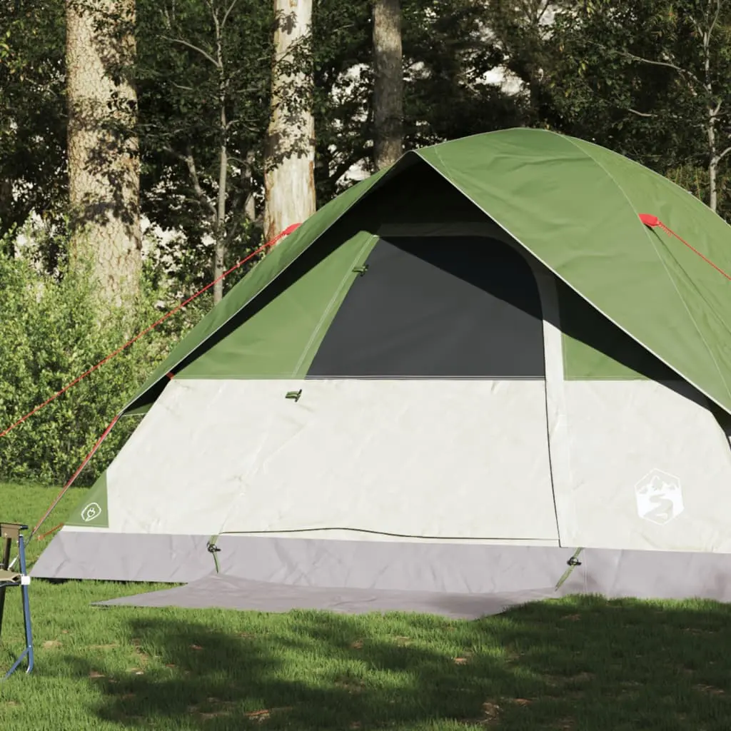 Tenda da Campeggio a Cupola per 6 Persone Verde Impermeabile