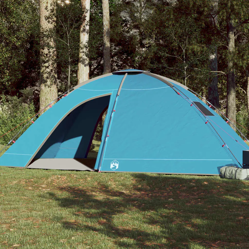 Tenda da Campeggio per 8 Persone Blu Impermeabile