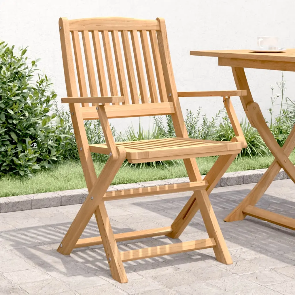 Sedie Giardino Pieghevoli 4 pz 57,5x54,5x90 cm Massello Acacia