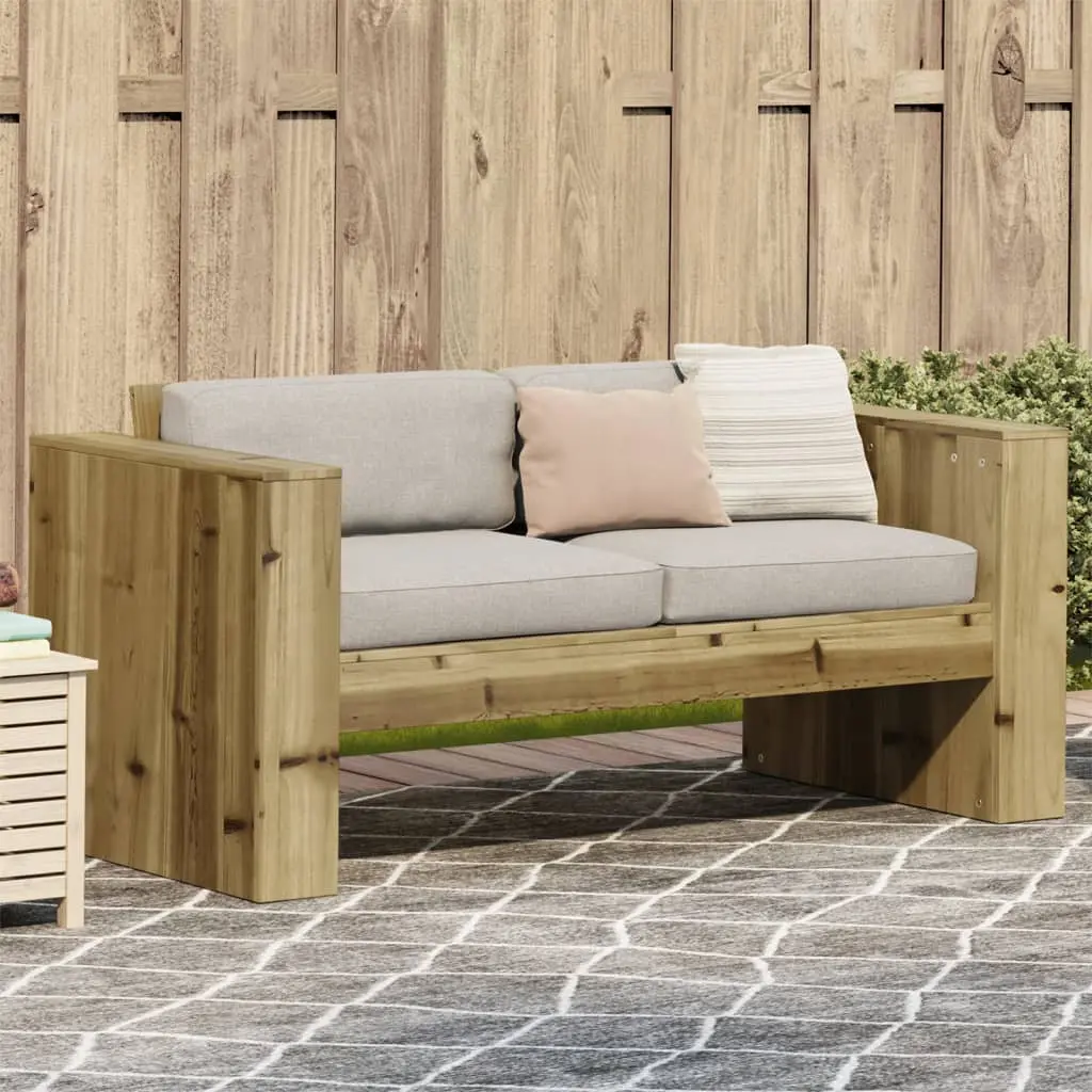 Divano da Giardino 2 Posti 134x60x62 cm Legno Impregnato Pino