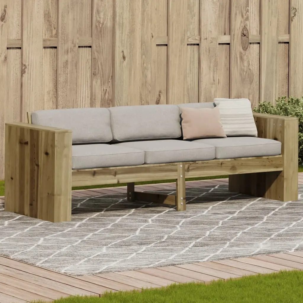 Divano da Giardino 3 Posti 189x60x62 cm Legno Impregnato Pino