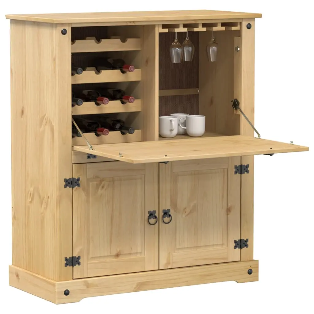 Cantinetta per Vini Corona 97x45x114 cm Legno Massello di Pino