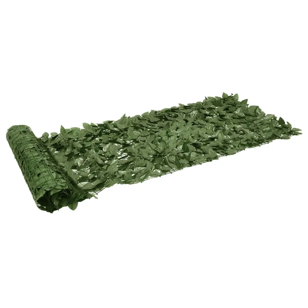 Schermo Privacy da Balcone con Foglie Verde Scuro 600x75 cm