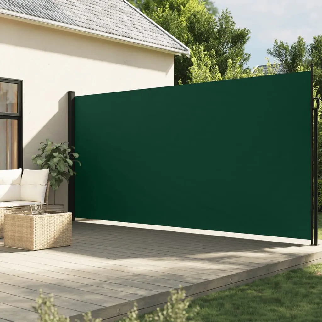 Tenda da Sole Laterale Retrattile Verde Scuro 220x300 cm