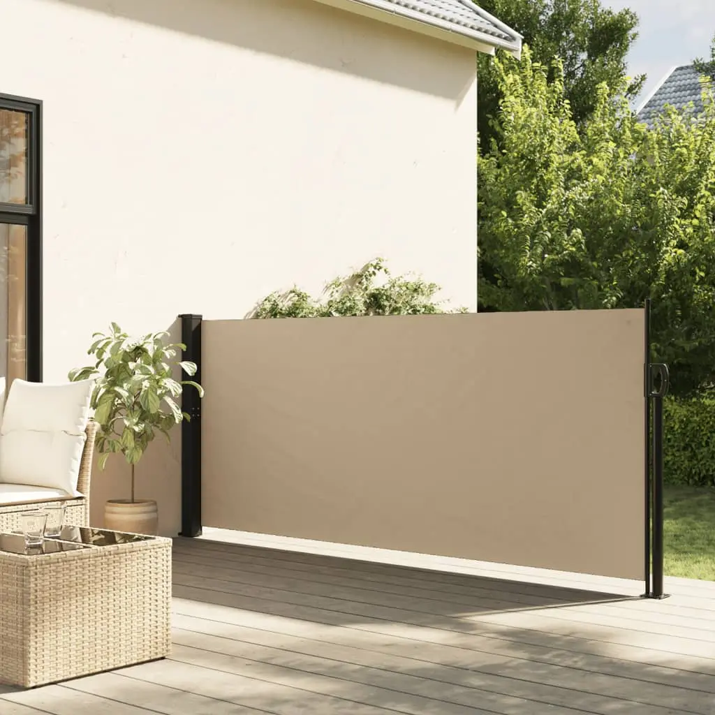 Tenda da Sole Laterale Retrattile Beige 120x500 cm