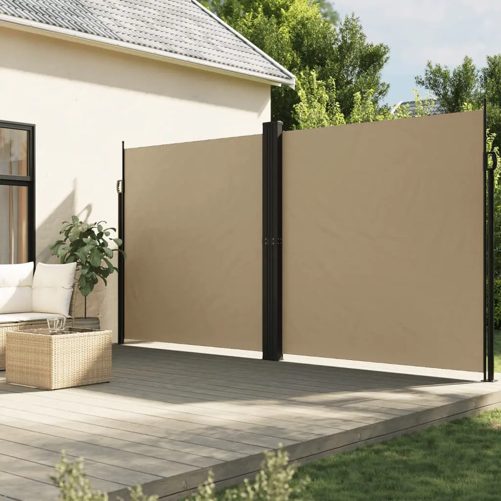 Tenda da Sole Laterale Retrattile Beige 220x1200 cm