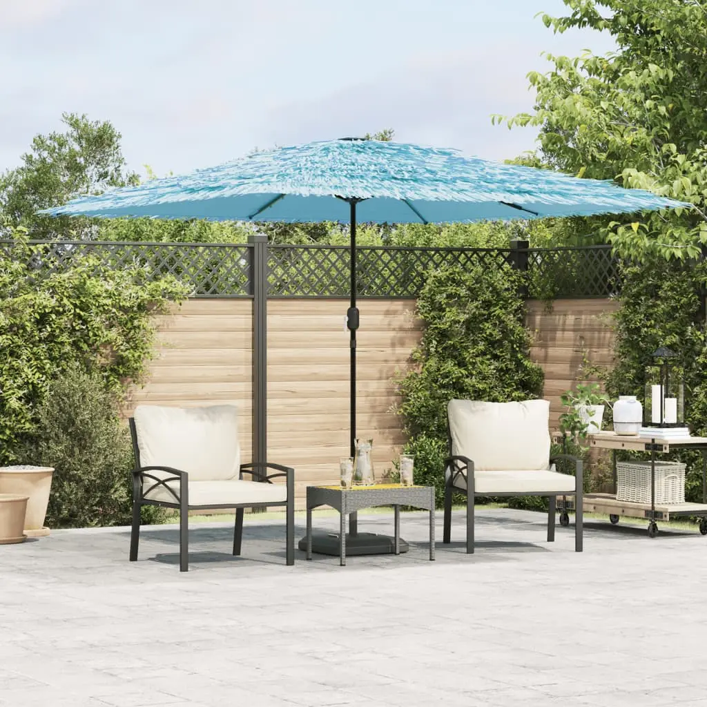 Ombrellone Giardino con Palo in Acciaio Blu 290x290x238 cm