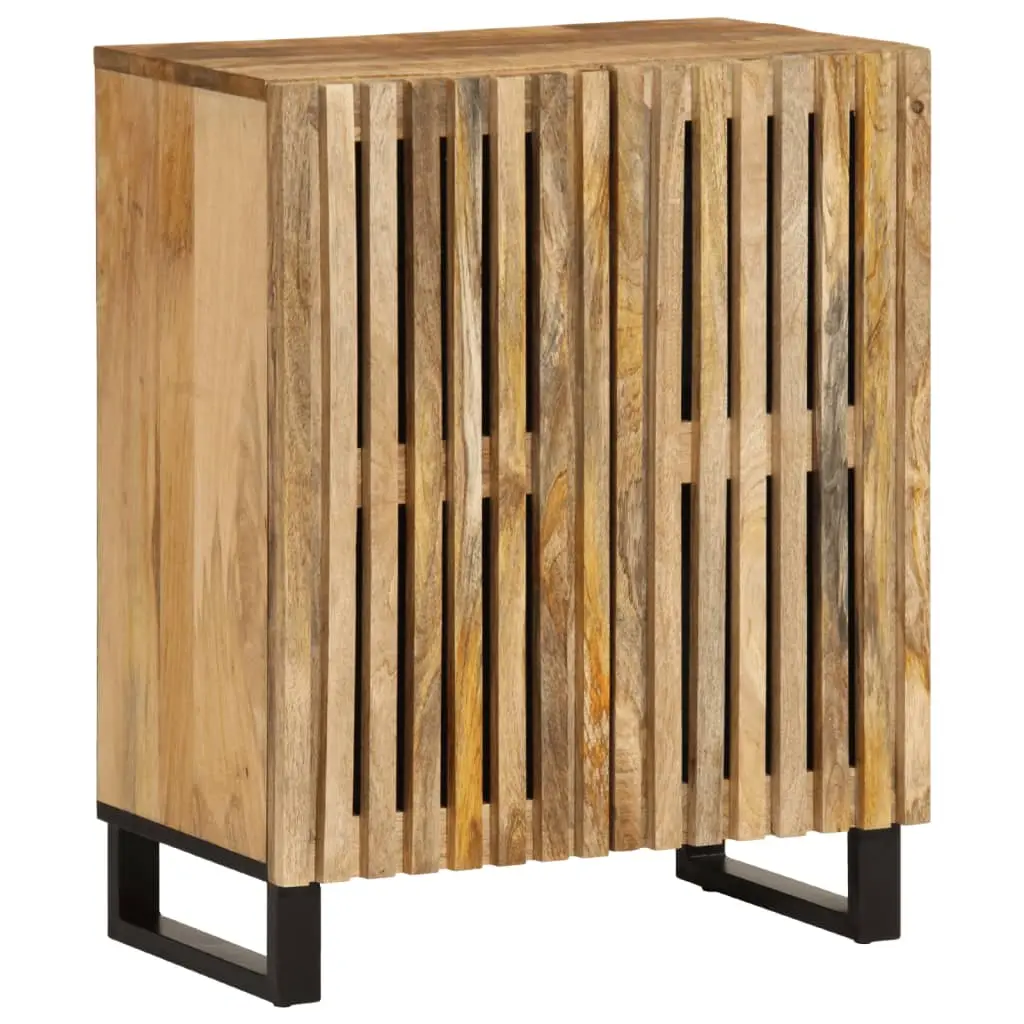 Credenza 60x34x75 cm in Legno Massello di Mango Grezzo