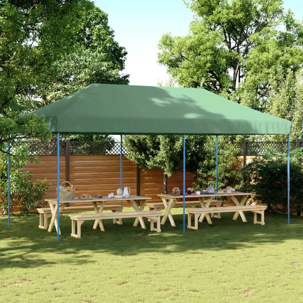 Tenda da Festa Pieghevole Pop-Up Verde 580x292x315 cm