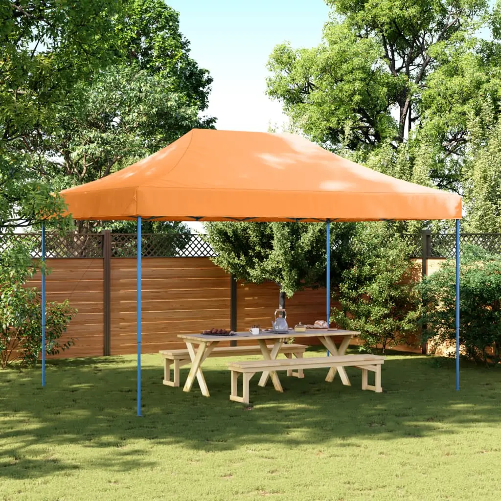 Tenda da Festa Pieghevole Pop-Up Arancione 292x292x315 cm