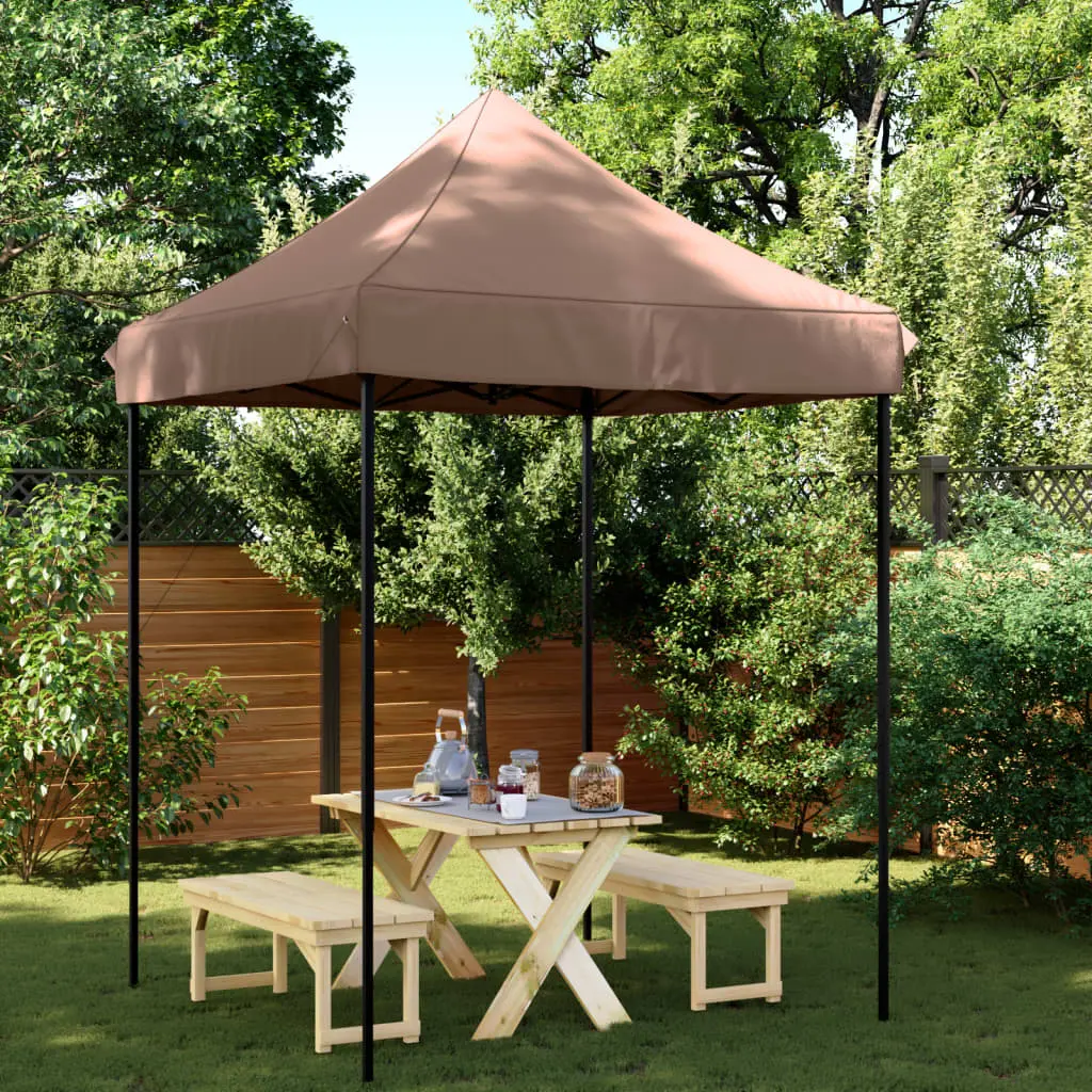 Tenda da Festa Pieghevole Pop-Up Marrone 200x200x306 cm