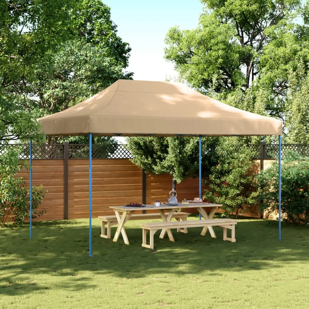 Tenda da Festa Pieghevole Pop-Up Beige 410x279x315 cm