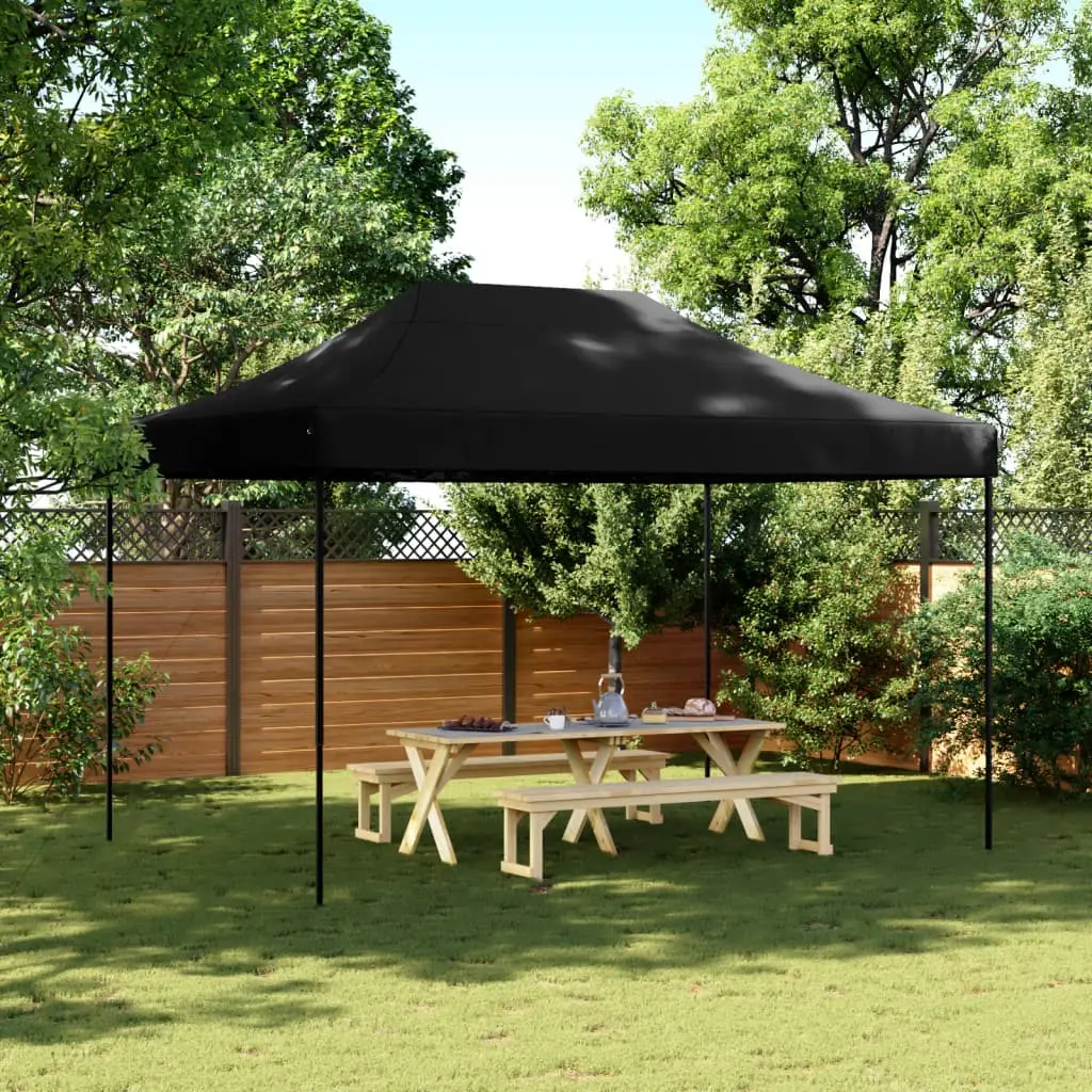 Tenda da Festa Pieghevole Pop-Up Nero 410x279x315 cm