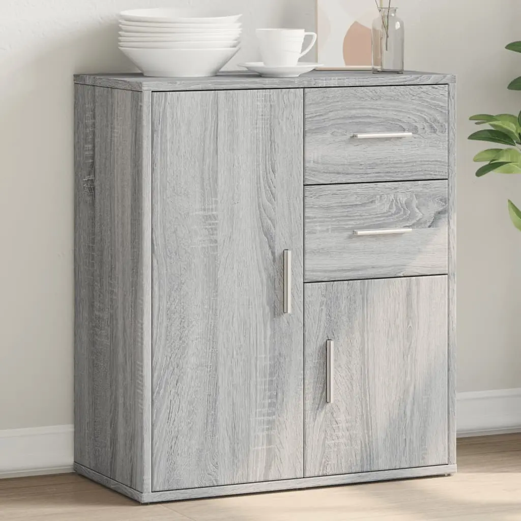 Credenza Grigio Sonoma 60x31x70cm in Legno Multistrato