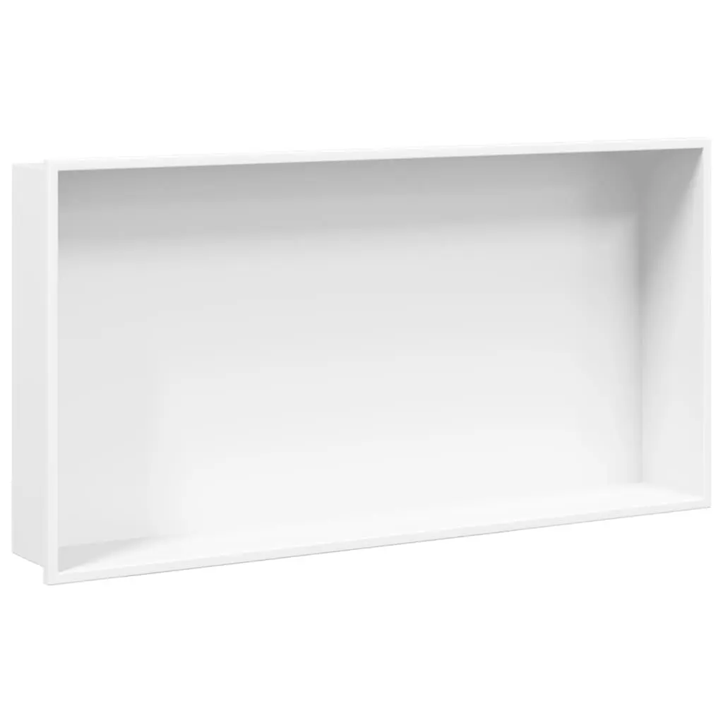 Nicchia per Doccia Bianco Opaco 62x32x9cm in Acciaio Inox