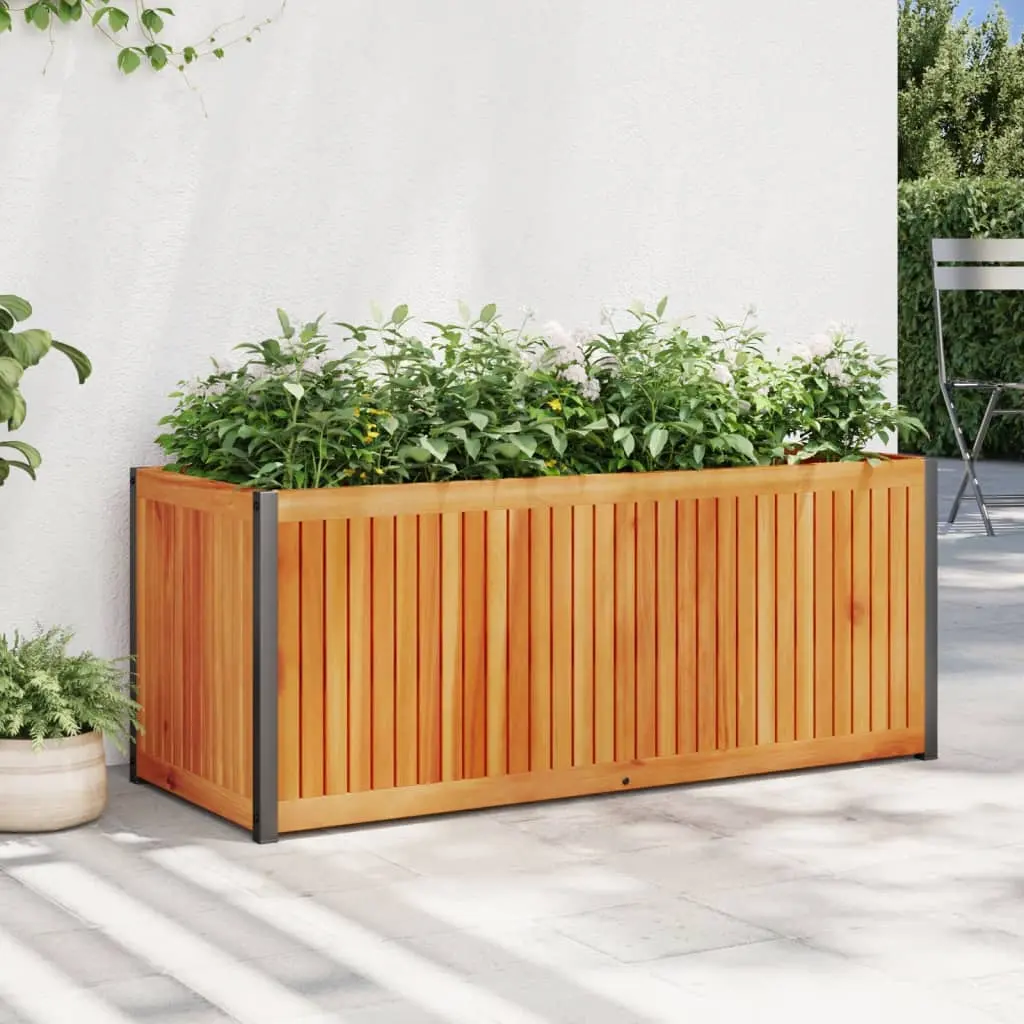 Fioriera da Giardino 110x45x44 cm in Legno Acacia e Acciaio