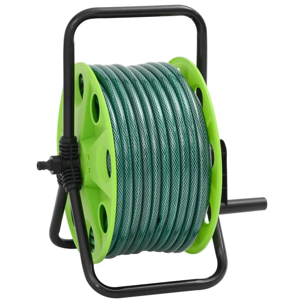 Avvolgitubo Autonomo Verde con Set Raccordi Tubo 0,5" 20 m PVC