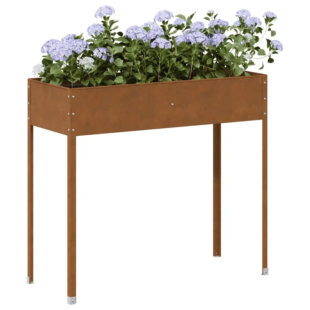 Fioriera da Giardino 100,5x40,5x90 cm in Acciaio Corten