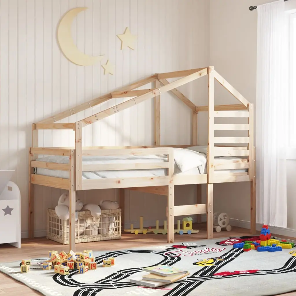 Tetto per Letto Bambini 188x82x113 cm in Legno Massello di Pino