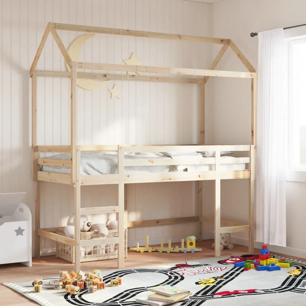 Tetto per Letto Bambini 217x95,5x159 cm Legno Massello di Pino