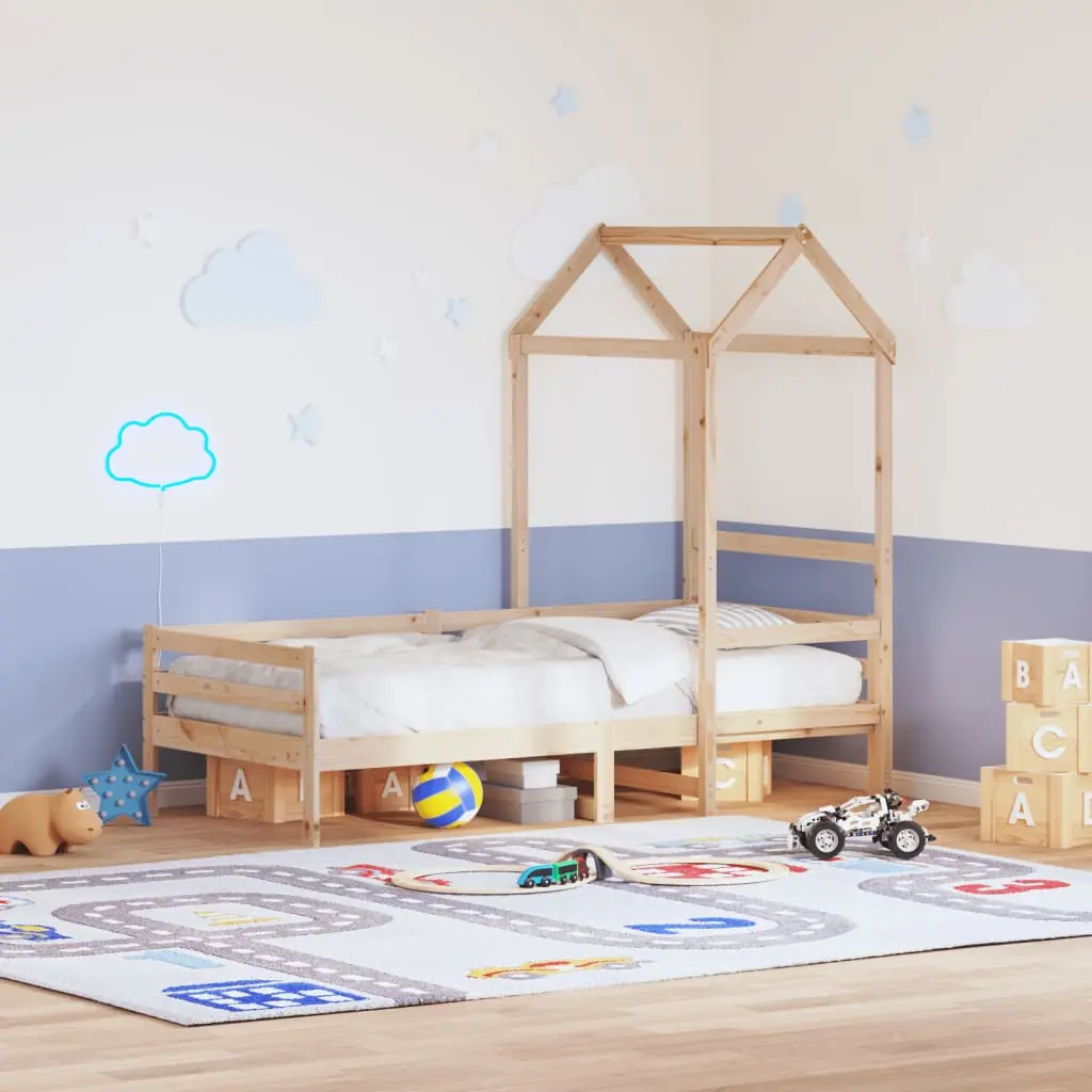 Tetto per Letto Bambini 118x70x176,5 cm Legno Massello di Pino