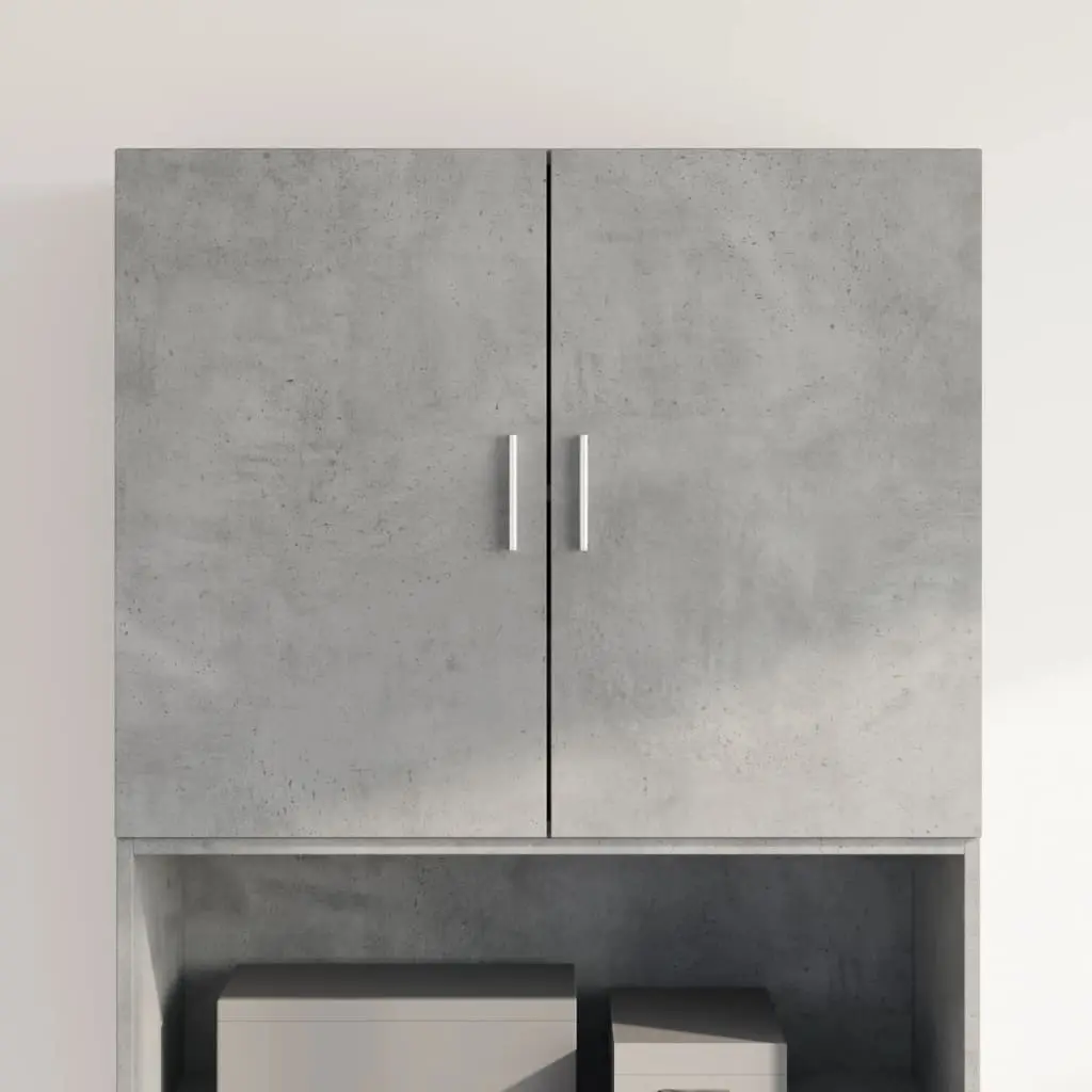 Mobile a Parete Grigio Cemento 80x42,5x64 cm Legno Multistrato